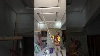 Download lagu Teknik Mudah CAT PLAFON GYPSUM Menggunakan Kuas Roll #shorts #konstruksi #arsitektur mp3