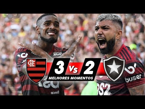 Flamengo 3 x 2 Botafogo - Gols & Melhores Momentos (HD) Brasileirão 2019