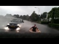 Waterpret in Weebosch bij Bergeijk na noodweer in Brabant