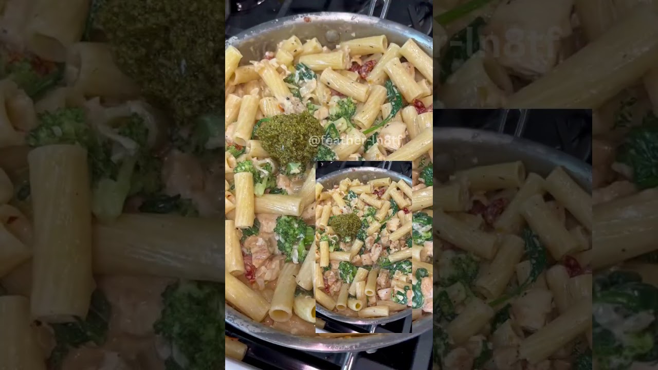 Creamy Pesto Chicken and Broccoli Pasta Bake!  #healthylifestyle