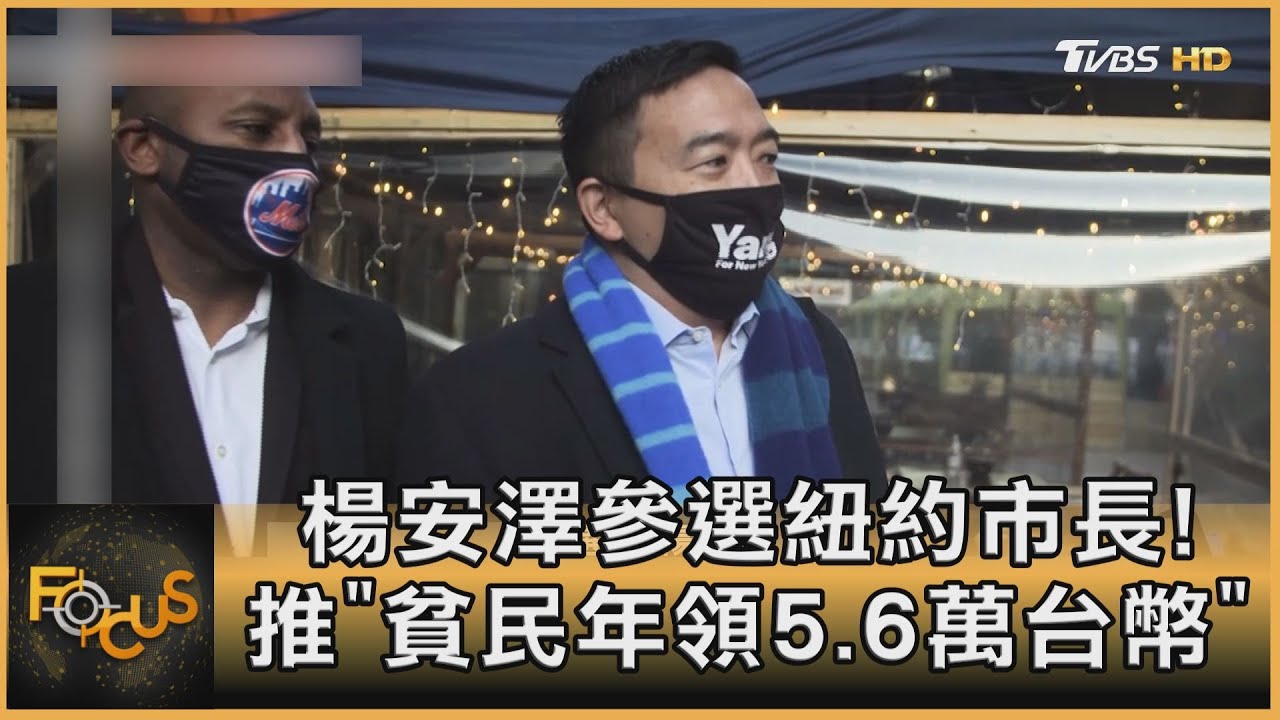 楊安澤參選紐約市長! 推「貧民年領5.6萬台幣」