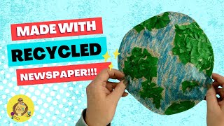 Easy Earth Day Craft for Kids made with Recycled Newspaper
