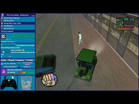 GTA San Andreas Rainbomizer Speedrun Part 2 - Hugo_One Twitch Stream - 2/16/2022