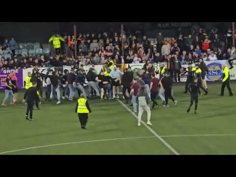 Dundalk FC-Drogheda United derby day fight #fotball #fighting