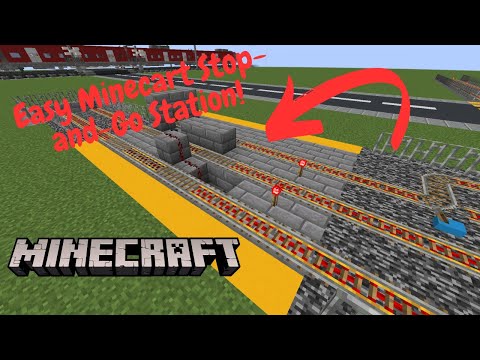 How to Easily Build a Stop-and-Go Minecart Station in Minecraft!