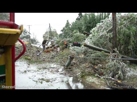 Wide Spread Ice Storm Damage, Oklahoma City, OK With Drone - 10/27/2020