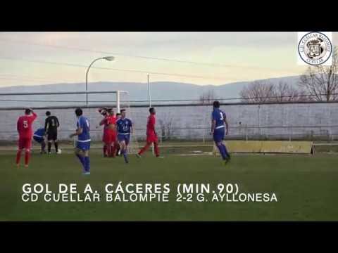 Goles del Cuéllar en el choque ante la Gimnástica Ayllonesa (2-2)