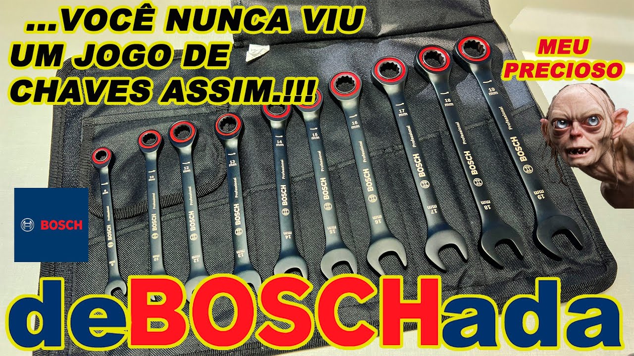 JOGO DE CHAVES COMBINADAS COM ESTA TECNOLOGIA BOSCH VOCÊ NUNCA VIU ! #bosch #ferramentas