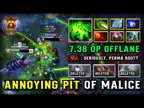 100% PERMA ROOT OFFLANE Underlord Full of Magical Build | Imba 3x Pit of Malices | 7.38b DOTA 2