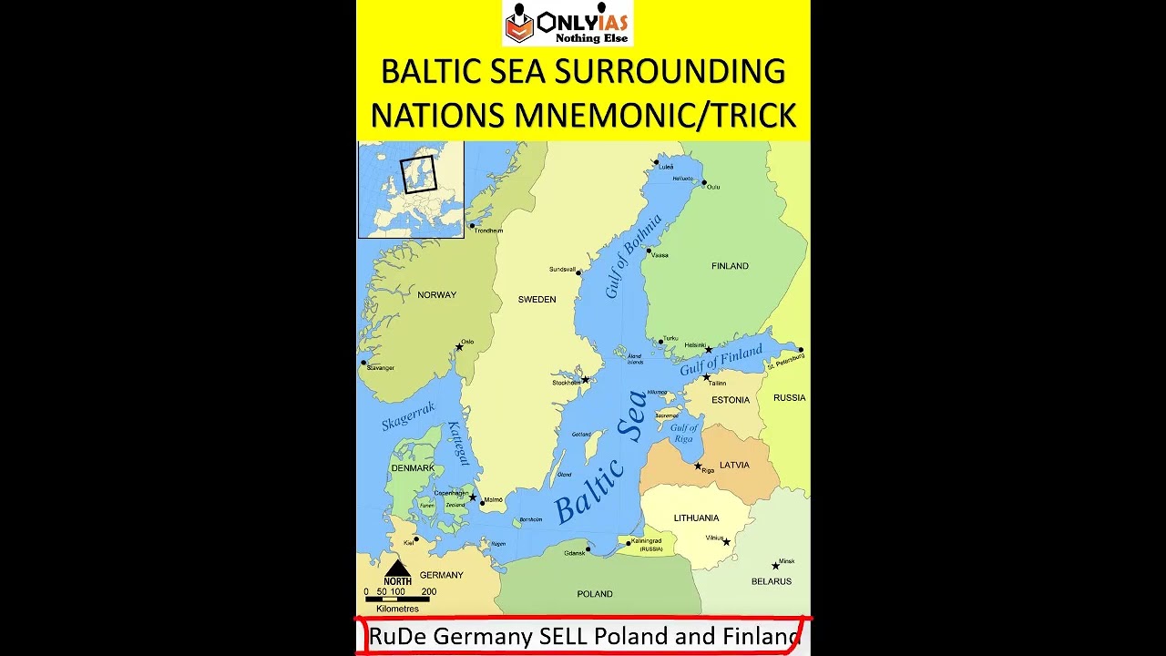 Learn the Countries Bordering Baltic Sea in 30 seconds | UPSC Prelims Tricks