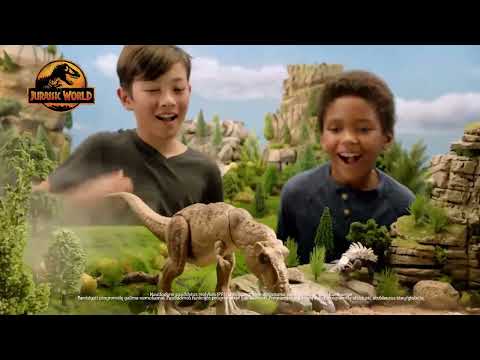 Žaislinė figurėlė Mattel Jurassic World tiranozauras „REX“ video