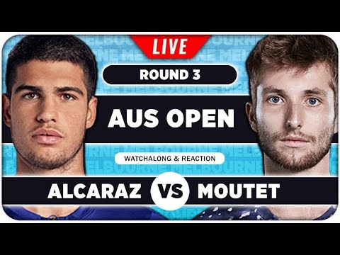 ALCARAZ vs MOUTET • Australian Open 2026 • LIVE Tennis Watchalong