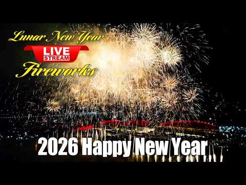 Happy New Year 2026 🔴 Fireworks Live 🔴 Fantastic Lunar New Year Fireworks Singapore