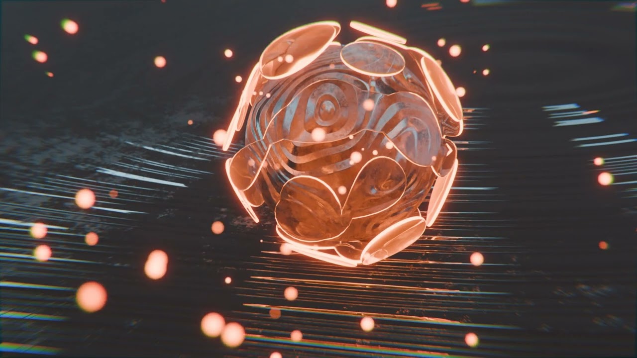 Abstract Object with Glow Particles Animation 3D Model