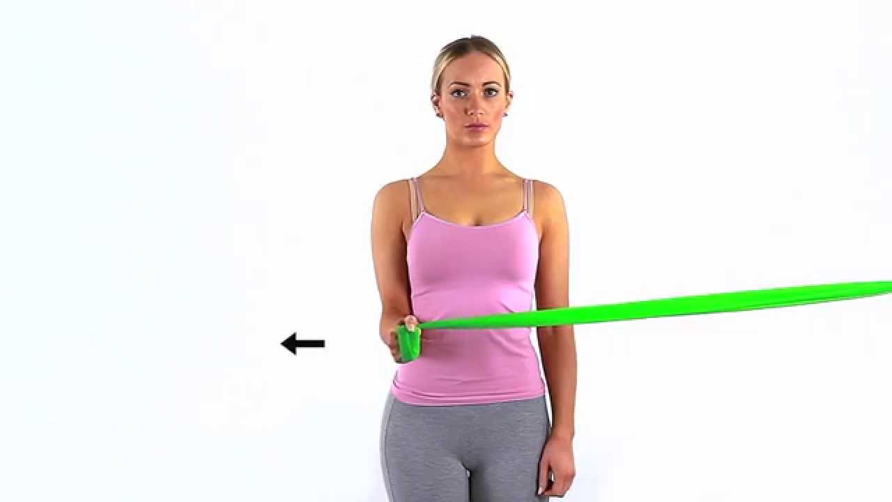 Rotator cuff theraband exercise - YouTube