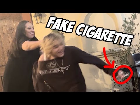 smoking cigarettes infront of my family