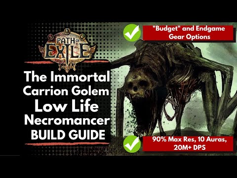 Path of Exile [3.12 Heist] The Immortal Carrion Golem Build Guide, 10 Aura Necromancer!