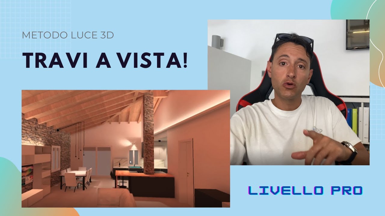Illuminare Travi a vista Soffitto inclinato PT.3 | METODO LUCE 3D