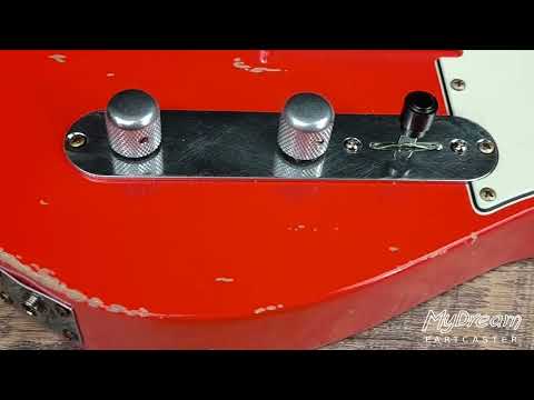 MyDream Partcaster Custom Built - Fiesta Red Relic'Art Bare Knuckles image 11