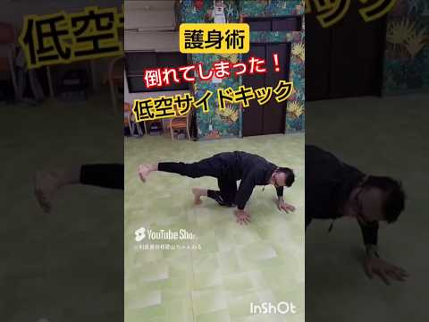 護身術『倒れてしまった❗️低空サイドキック』 #和歌山護身術 #剣護身術 #護身術 #空手 #アクション #女性護身術 #女性 #女性のための護身術 #40代50代 #武道 #剣術