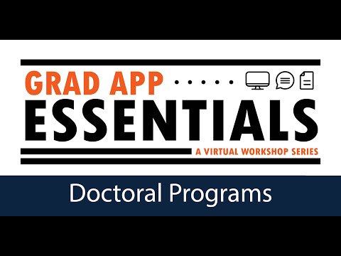 Grad App Essentials Doctoral Applications