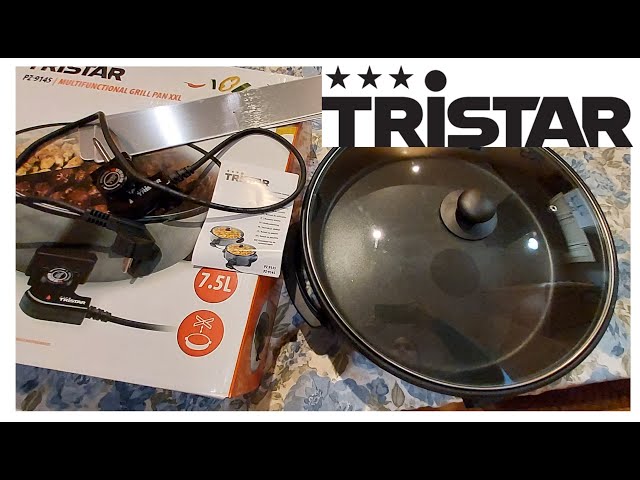 Vídeo relacionado con Tristar cacerola multifunción - 7,5l - 40cm de diámetro - Termostato regulable - Revestimiento antiadherente - 1500 W - Longitud del cable 1 m - PZ-9145
