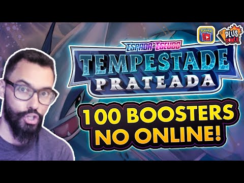 ABRI 100 BOOSTERS de TEMPESTADE PRATEADA no PTCGO! | PLUSPOWER