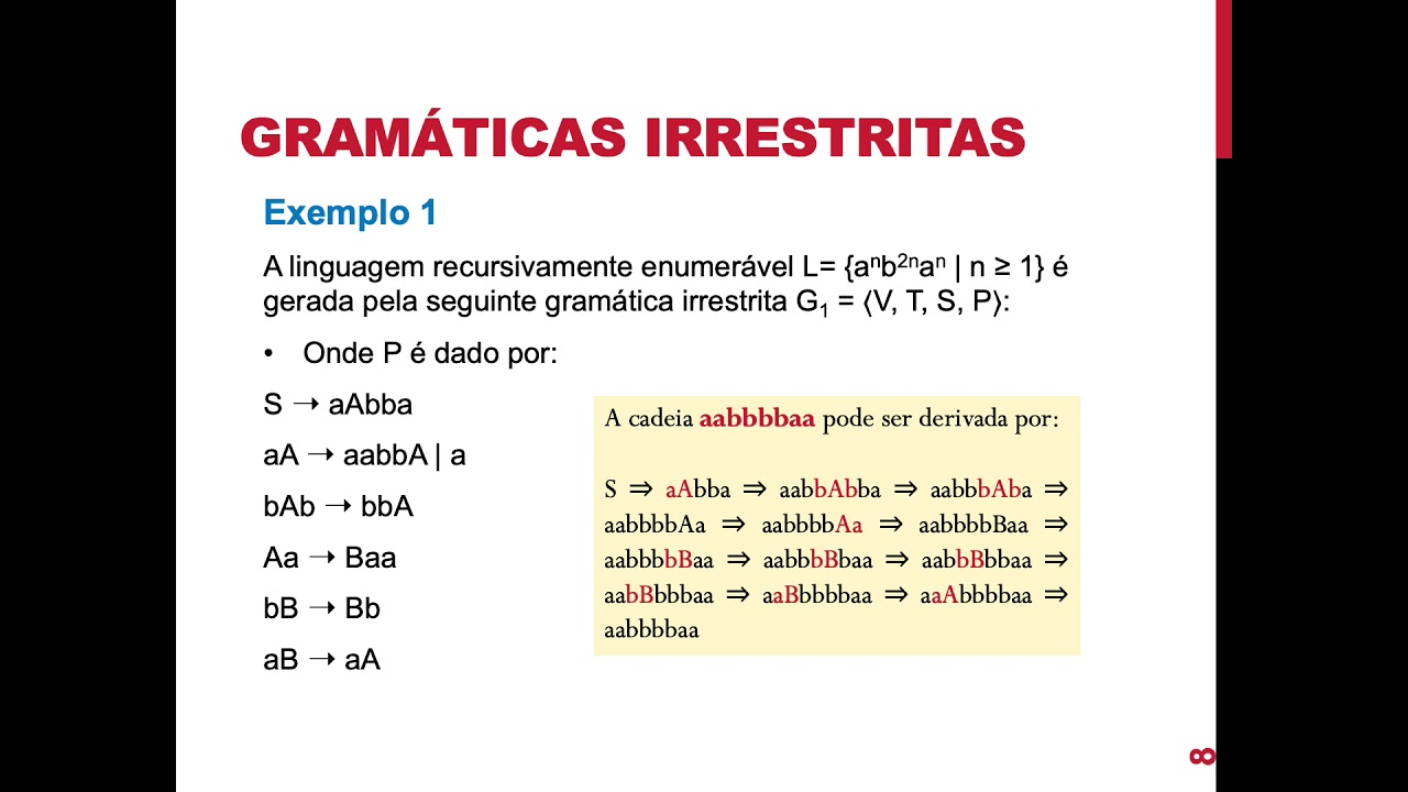 LRE e Gramáticas irrestritas
