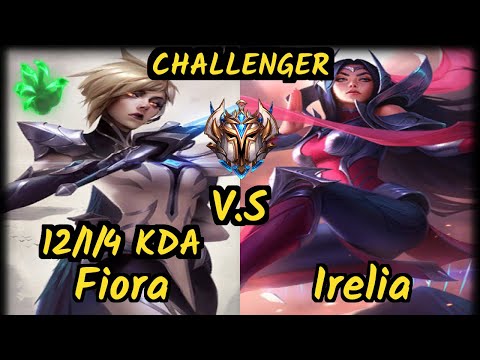 CLG Darshan (FIORA) vs IRELIA - 12/1/4 KDA TOP CHALLENGER GAMEPLAY - NA