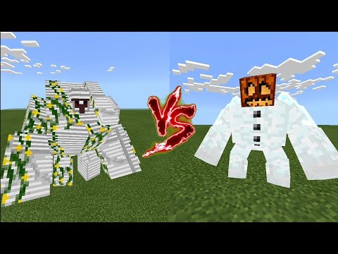 Super Giant Iron Golem vs. Mutant Snow Golem Ex in Minecraft