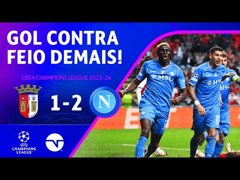 Gols e lances de Braga x Napoli