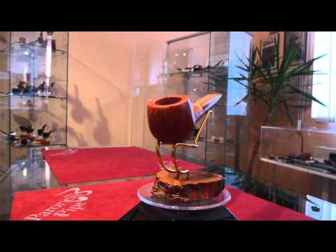 Brand new briar pipe PARONELLI pot olive wood mouthpiece handmade - 181730813295