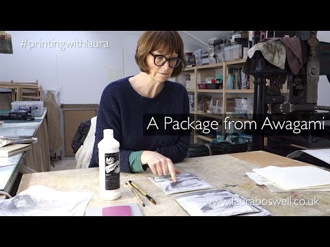 Unwrapping Washi Paper and planning new Linocut Prints