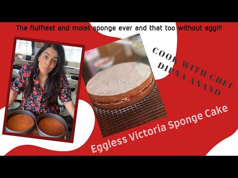 Eggless Victoria Sponge Cake