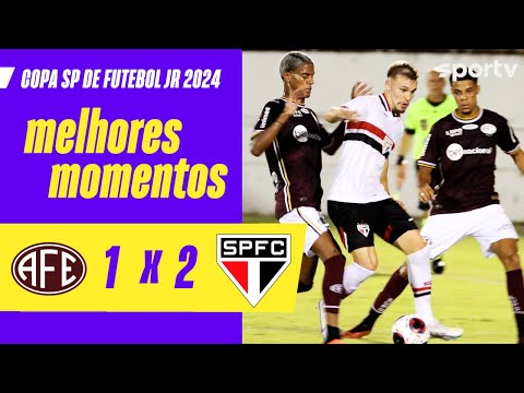 Gols e lances de Ferroviária-SP x São Paulo