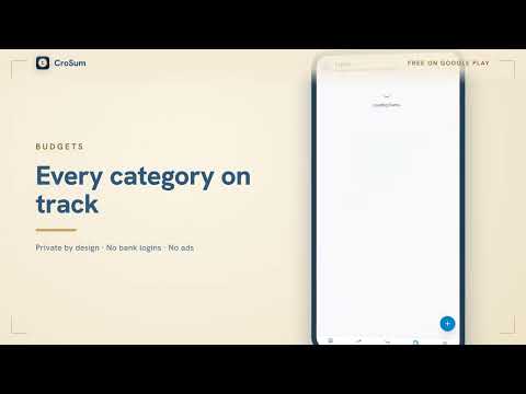 CroSum: Budget Expense Tracker video thumbnail