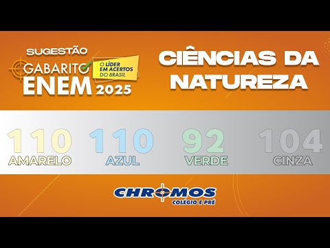 Gabarito ENEM 2025 CHROMOS - Prova Amarela: Questão 110 | Ciências da Natureza