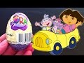 Surprise eggs Unboxing Dora the Explorer Toys Huevos Chocolate Kinder Sorpresa egg