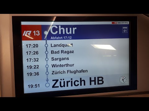 SBB Ansage Begrüssung IR13 nach Zürich HB