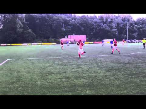 Wasmeer 2 - Houten 2, 2 september 2012, doelpunt Jimmy Floor