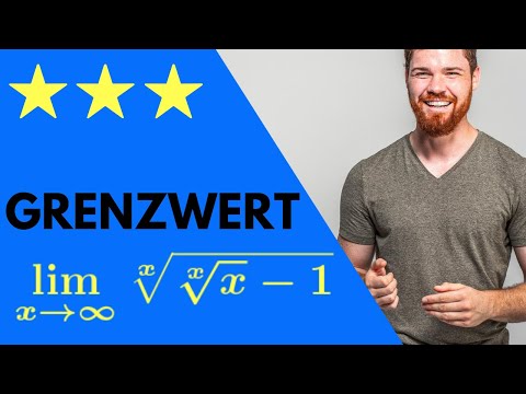 Grenzwerte von Funktionen x.wurzel(x.wurzel(x)-1), Verhalten im Unendlichen, Grenzwertfall 0^0