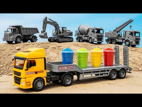 Magic Colors for Toy Construction Trucks! 🚧✨ + More Nursery Rhymes & Kids Songs - Melody Kids Tv