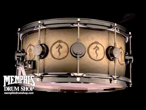 DW 14 x 6.5 Snakes & Arrows Neil Peart Signature Maple Snare Drum - Birdseye Maple Veneer - 360