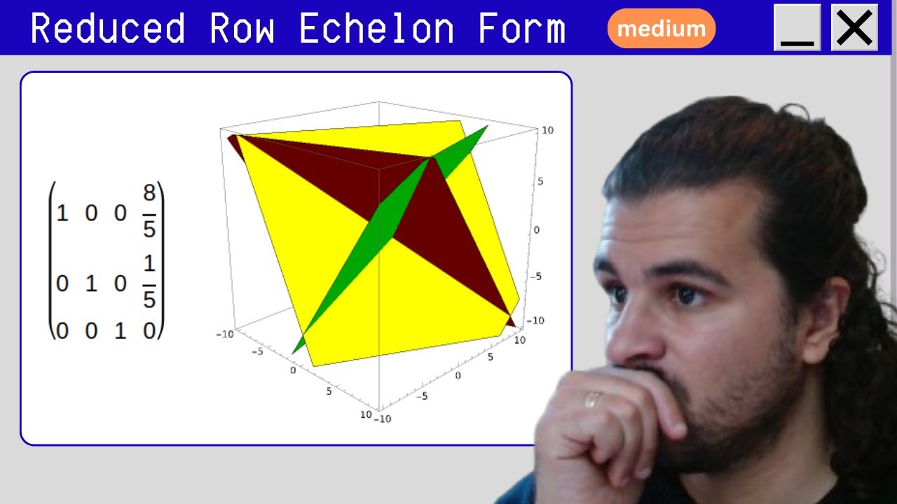 Coding Reduced Row Echelon Form in Python | Mathematics for Machine Learning Study Session