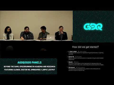 AGDQ 2020 Panels: Beyond the Game: Speedrunning in Academia and Research