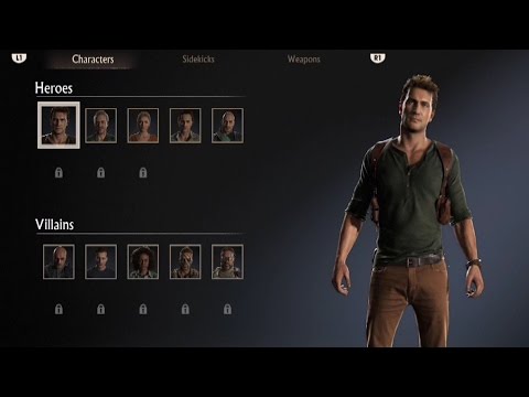 Uncharted 4: A Thief's End - All Multiplayer Characters & Sidekicks | List (PS4 HD) [1080p60FPS]