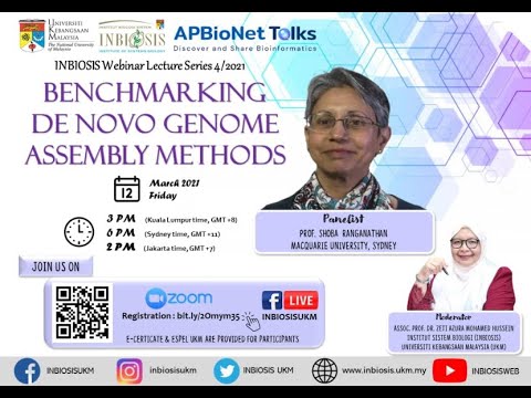 Benchmarking De novo Genome Assembly Methods by Prof Shoba Ranganathan