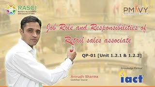 Job Roles and Responsibilities of Retail Sales Associate || QP 01 || Unit 1.2.1 & 1.2.2 || RASCI