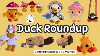 Duck Roundup / Easy Crochet Amigurumi Patterns / 3 Pattern Releases & a Giveaway!