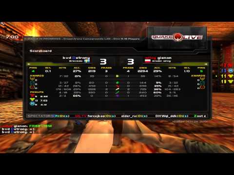 Detrony vs gienon (gienek) - DreamHack Winter 2013 Group C Round 1 (Quake Live VOD)